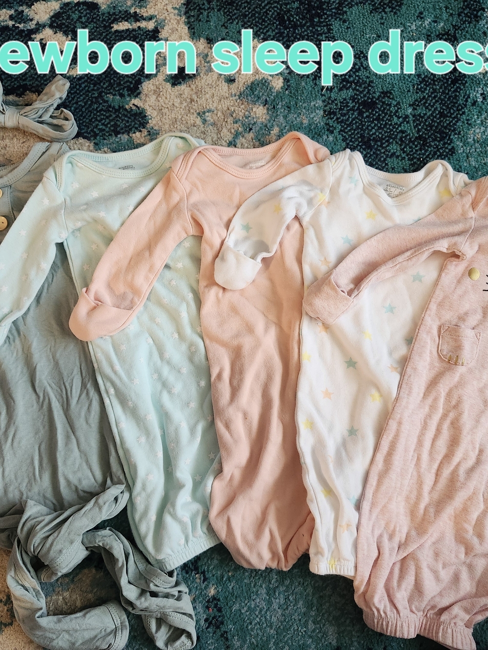 Newborn Pink Star Sleep Gown - Soft Sleepwear for Babies